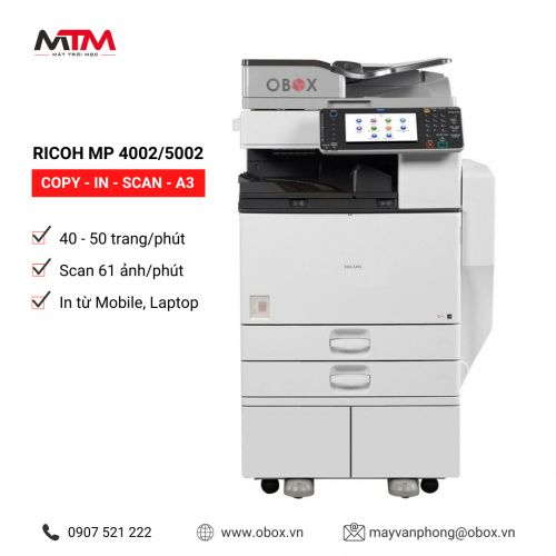 RICOH MP 4002/5002 - Gói thuê 3.000 bản/tháng
